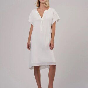 ATM Crepe Georgette Dress Chalk Size M (NWT)